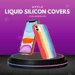 Apple Rainbow Liquid Silicon Back Covers